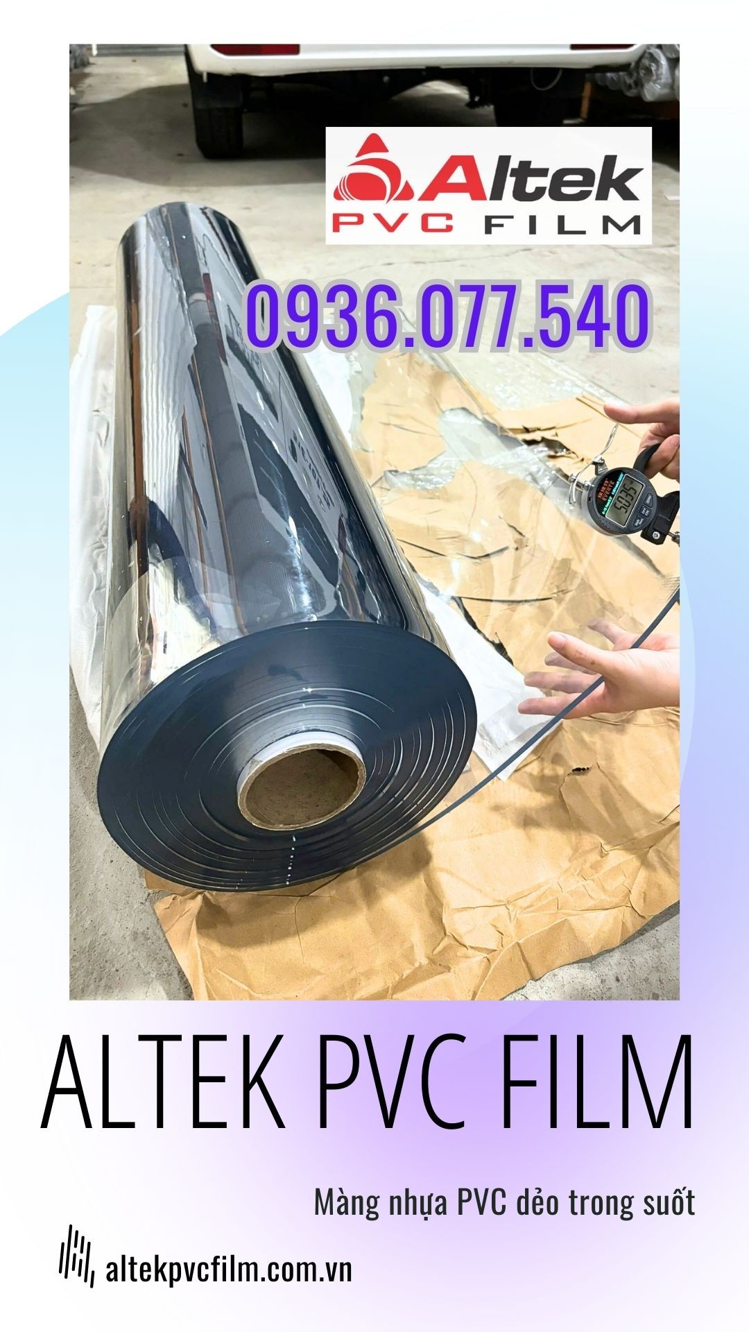 Màng nhựa PVC dẻo trong suốt - Altek PVC Film - Màng gia áp 5.0mm*1.2m*10m
